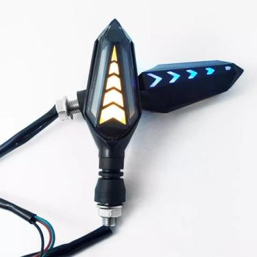 Imagem de Kit 4 Pisca Palito Slim Seta Led Sequencial Moto Universal - ZEM