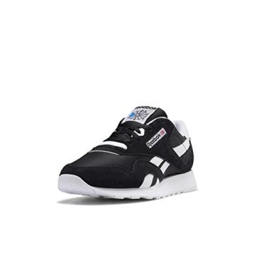 Imagem de Reebok Tênis masculino clássico de nylon, Preto/Preto/Branco, 9.5