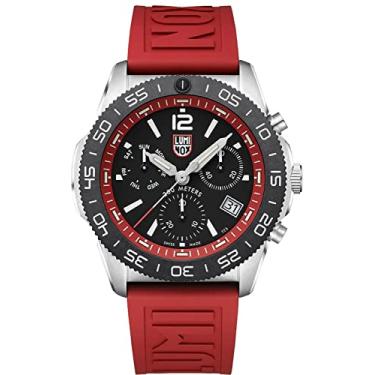 Imagem de Luminox Relógio masculino Pacific Diver cronógrafo série vermelho 44 mm analógico mergulho, Preto, Diver, Esporte