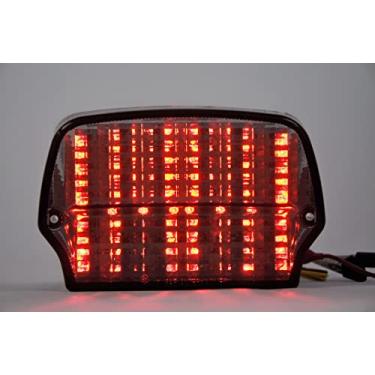 Imagem de Compatível com BMW R100R/R100RT/ R100CS / R45/R80/R65/R80RT; luz traseira de LED + função de seta integrada (lente transparente)