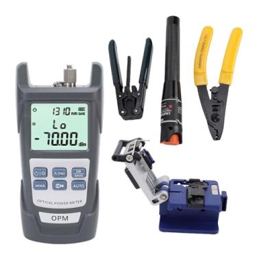 Imagem de Diydeg Kit de Ferramentas de Fibra óptica, 16pcs Localizador de Falha Visual Medidor de Energia óptica Medidor de Remoção de Alicates de Fibra de Caneta de Luz Vermelha FTTH Kit de