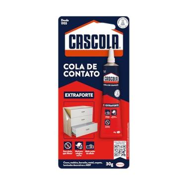 Imagem de Cascola Extra sem Toluol, Cola de Contato de Alta Resistência, Adesivo de Contato de Secagem Rápida, 1x30g