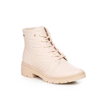 Imagem de Bota Coturno Feminino Matelassê Tratorado - Dakota, Offwhite, 37