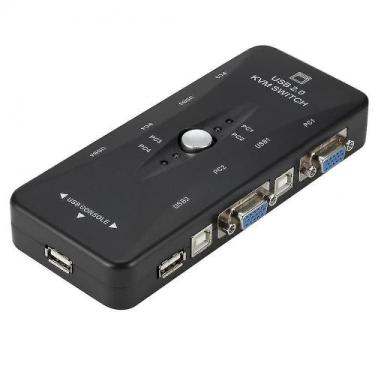 Imagem de Acessórios do receptor de áudio e vídeo 4 portas kvm switch usb 2.0 vg
