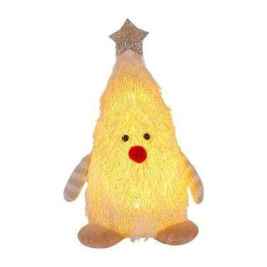 Imagem de CarpNettore Boneca de Natal Iluminada, Decoração de Natal, Brinquedo Iluminado para O Feriado, Branco, Tamanho real