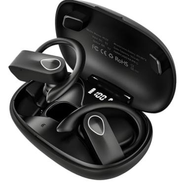 Imagem de Fone de Ouvido Esportivo Sem Fio Bluetooth 5.3 Estéreo IPX5 à Prova D’Água – 45h de Bateria, Microfone Embutido, Design Ergonômico para Corrida, Academia, Jogos, iPhone e Android [VALUANCE]