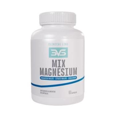Imagem de Mix Magnesium Com Magnésio Dimalato Magnésio Bisglicinato Magnésio Citrato 60 Cáps 3VS NUTRITION-Unissex