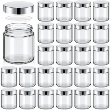 Imagem de Frascos de vidro Norme 4 onças/120 ml com tampas à prova de vazamentos