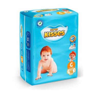 Imagem de Fralda Descartável Infantil Kisses G C16