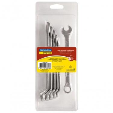 Imagem de Jogo De Chaves Combinadas Tramontina Master Com Corpo Forjado Em Aço Vanádio Cromado 6 Peças