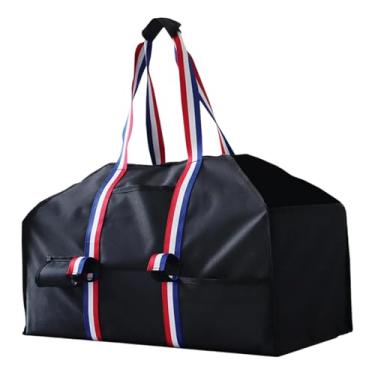 Imagem de MotiveTech Bolsa para transporte de lenha, suporte para lenha, cesta de madeira com alças, bolsa de transporte, para armazenamento de toras para churrasco em