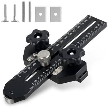 Imagem de Guia de gabarito de serra de mesa fina para fazer cortes repetitivos e estreitos de tiras finas, adequado para slots de 0,9 cm x 9,5 cm, ferramentas de marcenaria, guia de rasgo fino e rápido para