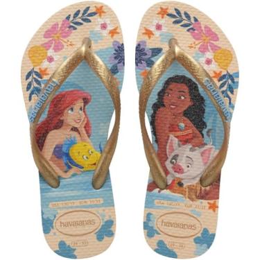 Imagem de Chinelo, Havaianas, Infantil, Princesas, Slim, Kids, 27 e 28, Palha