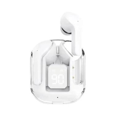 Imagem de Fones De Ouvido Bluetooth T2 TWS Transparentes Com Display De Energia 