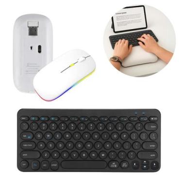 Imagem de Kit Teclado e Mouse Bluetooth Sem Fio Universal - DaiCommerce