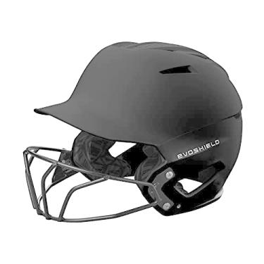 Imagem de EvoShield Capacete de rebatedor fosco XVT 2.0 com máscara facial - Preto, Grande/GG