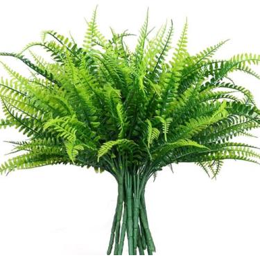 Imagem de Kit Com 10 Galhos de Samambaias 35cm Planta Artificial - La Caza Store