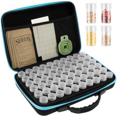 Imagem de Organizador de sementes com 60 compartimentos, caixa de armazenamento resistente para sementes, recipiente prático de armazenamento de sementes, caixa multifuncional de armazenamento de sementes para