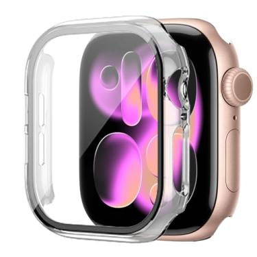 Imagem de WISKII Pacote com 2 Capas Compatíveis com Apple Watch Série 10 de 46 mm, Protetor de Tela, Capa Rígida Ultrafina à Prova de Choque para iWatch de 46 mm, Acessórios Transparentes