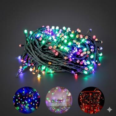 Imagem de Cordão de Luz, Pisca LED 10 Metros, 8 Funções e multicolorido – Decoração Natal, Festas, Varanda, Jardim, Casamento, Linha Premium, Flexível e Durável para Ambientes Internos e Externos