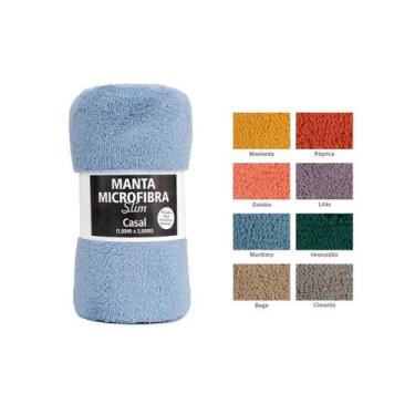 Imagem de Manta casal sort.microfibra 180x200 slim