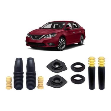 Imagem de Kit Batente Dianteiro Traseiro Nissan Sentra 2016 2017 18