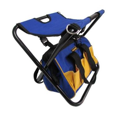 Imagem de Banco Portátil C/ Bolsa de Ferramentas Brasfort 7 Bolsos Com Ziper
