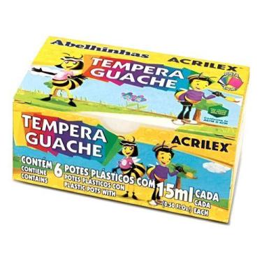 Imagem de Tinta Guache com 6 Cores 15 ml Acrilex
