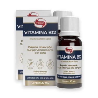 Imagem de Kit 2 Vitamina B12 Vitafor 20Ml Menta