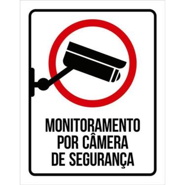 Imagem de Kit 10 Placas Monitoramento Segurança Câmera 36X46
