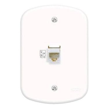 Imagem de Conjunto 4x2 Tomada Rj45 - Fame Blanc 1138
