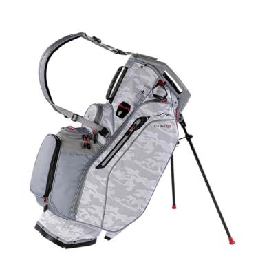 Imagem de Sun Mountain — Bolsa de golfe masculina híbrida leve C130 VLO 15 vias - 7 bolsos, sistema de alça única, base de compressão compatível com carrinho de equitação elétrico, modelo 2026 - Snow