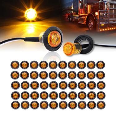 Imagem de 50 peças LedVillage 2ª Geração 3/4 polegadas Montagem Âmbar Luzes LED Marcador de Led lateral para Caminhão Barco SUV ATV Bike Trailer Marine