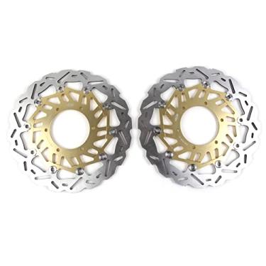 Imagem de Discos de freio dianteiros flutuantes Rotores compatíveis com Suzuki GSXR 1000 2017-2023 ABS incluem, GSX-R1000R 2017-2023, GSXR1000A GSX-R1000Z 2018-2023, ouro