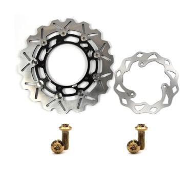 Imagem de Discos de freio dianteiro e traseiro Arashi Rotores com parafusos de montagem para Yamaha MT03 FZ03 2016-2023, YZF R3 2015-2023 ABS incluído, acessórios de motocicleta