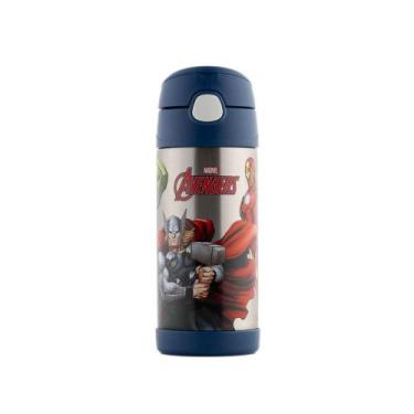 Imagem de Garrafinha Térmica Infantil Vingadores 320 ml Azul Escuro - Bagaggio, 