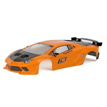 Imagem de HSP RC Body Shell for HSP Redcat Exceed 1/10 Scale 4wd On Road Racing Drift RC Car with Stickers and Rear Wing Orange