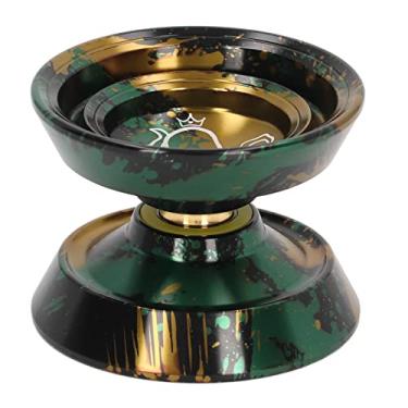 Imagem de ZJchao Bola, Truque 5,5x5,5x4cm Liga de Alumínio Sem Resposta Advanced Fade Professional Com Luva 3pcs Cordas para Crianças Prática Diária ou Competição (Preto + Ouro)