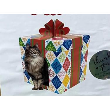 Imagem de Brinquedo corrugado em formato de caixa para arranhadores de gatos, areia para gatos, almofada para arranhar, arranhadores de árvores, protetor de arranhadores de árvores, presente de gatos