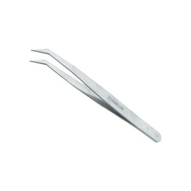 Imagem de SFREYA Pinças de titânio, ponta dobrada de 45 graus, ferramentas não magnéticas de ressonância magnética, leve, alta resistência, anticorrosão, durável, forjada a gota, grau industrial, T1125