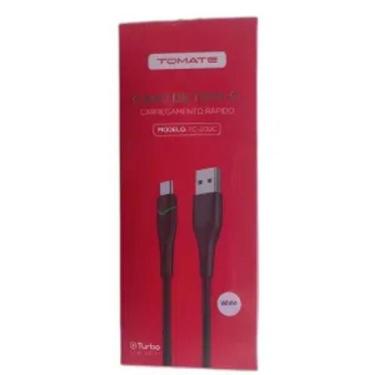 Imagem de Cabo de Dados USB Tipo-C Turbo 1.2m 5V 3A - Tomate TC-209C