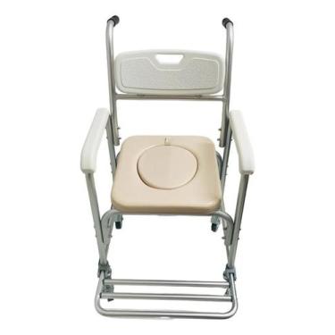 Imagem de Cadeira De Banho Higienica Alumínio 4 Rodas 100kg Supermedy