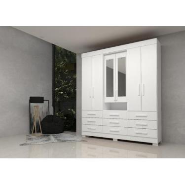 Imagem de Guarda Roupa de Casal 09 gavetas e 06 portas com espelho capelinha Déb