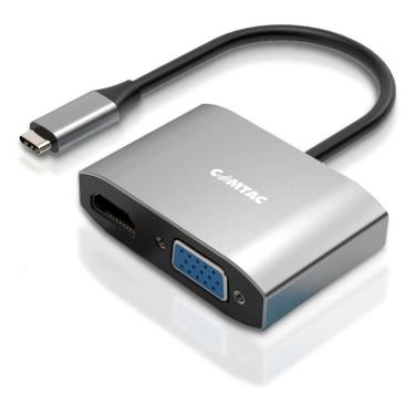 Imagem de Adaptador Conversor USB-C para HDMI e VGA - 4k-30Hz - 1080p - Comtac 20119453