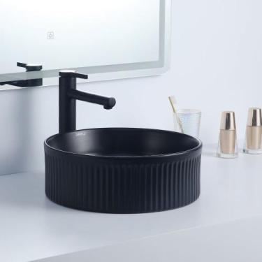 Imagem de Cuba Deend De Cerâmica RigaNero Para Banheiro 37x37x13cm