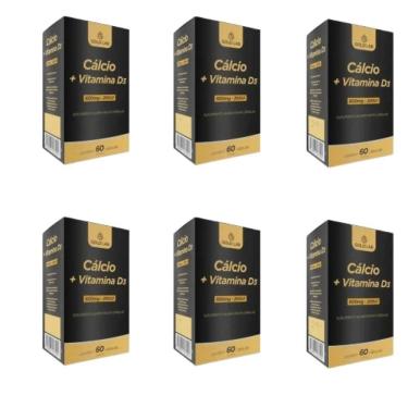 Imagem de Kit C/6 Cálcio + Vitamina D3 C/60 Cápsulas - Gold Lab