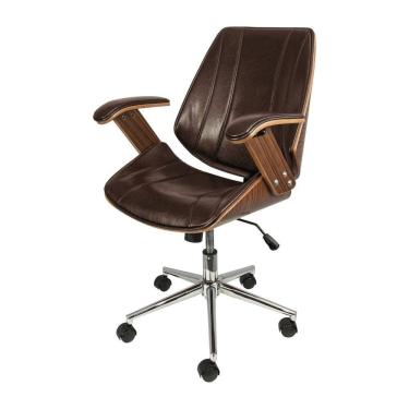 Imagem de Cadeira para Escritório Presidente Bergen Baixa 3331 Marrom