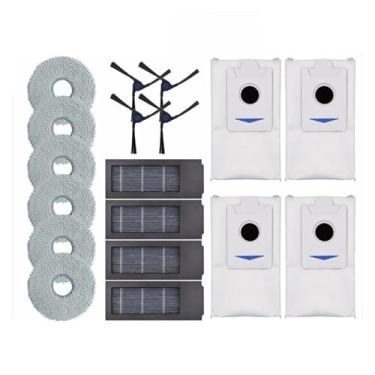 Imagem de Compatible With ECOVACS DEEBOT X2 Filter Mopping Wiping Side Brush Dust Bag Filter Vacuum Cleaner Sweeping Robot Sweeper Replacement(Red)