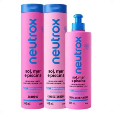 Imagem de Kit Neutrox Sol, Mar e Piscina: Shampoo, Condicionador e Creme Para Pe