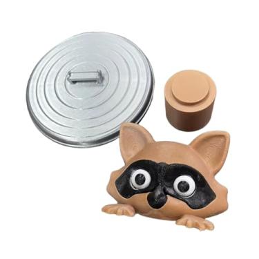 Imagem de IEUDNS Suporte de papel higiênico de guaxinim, suporte para rolo de lenços de papel, presente decorativo, dispensador de papel higiênico para cozinha, Marrom